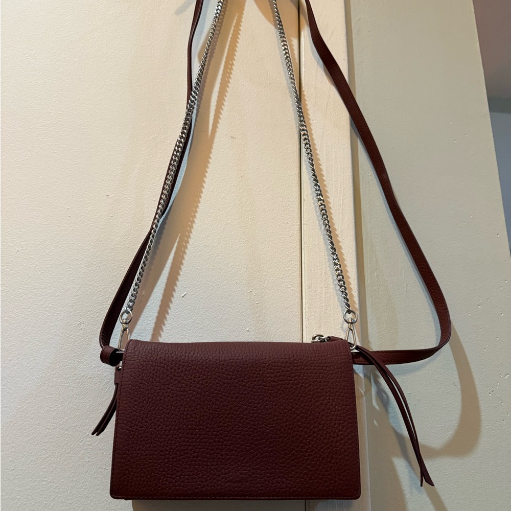NWOT All Saints Women's Burgundy Crossbody Bag - Picture 4 of 15